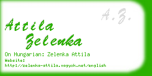 attila zelenka business card